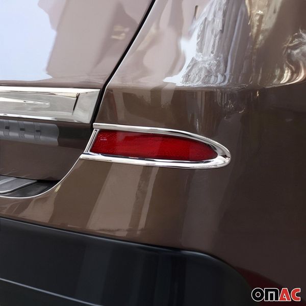 Cornice Fendinebbia Per Bmw X3 F25 2015-2017 Cromo Abs Argento 2X-image