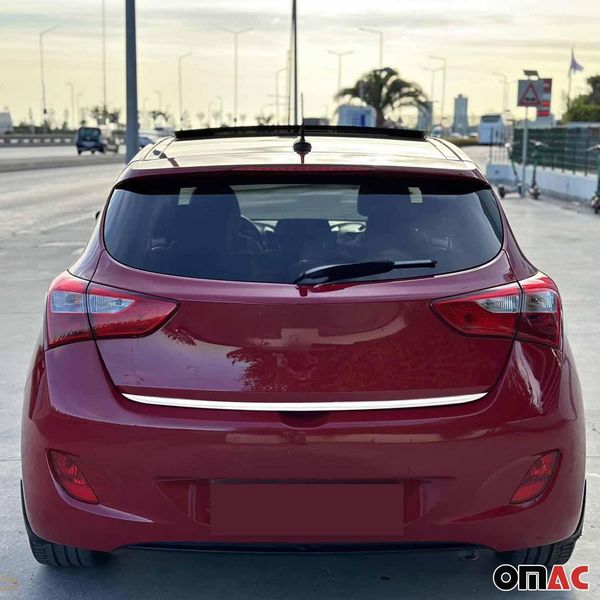 Modanatura Bagagliaio Posteriore Per Hyundai I30 2012-2017 Inferiore In Acciaio Inox Cromato-image