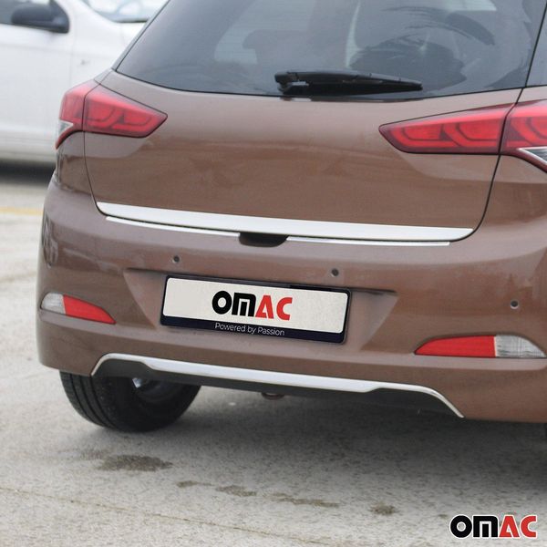 Modanatura Bagagliaio Modanatura Portellone Posteriore Per Hyundai I20 2014-2018 Acciaio Inox Cromo 1X-image