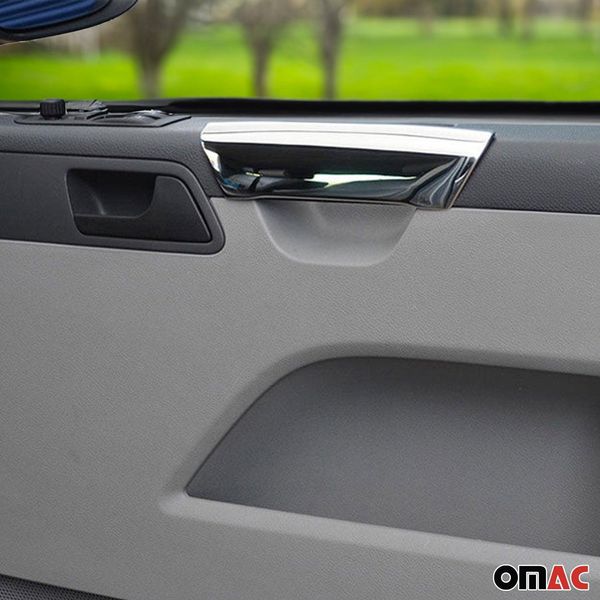 Maniglia Interna Cromata Per Vw T5 2003-2015 Acciaio Inox Argento 2X-image