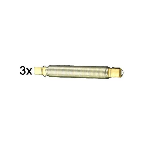 Novatool 3X Filo Per Avvolgimento I Zincato I 0,65 Mm I Filo I Filo Metallico Filo Da Giardino Filo Per Fioristi Filo Per Legare Filo Per Piegare Filo Per Piante Filo In Acciaio Inox Nastro Decorativo Filo Decorativo-image