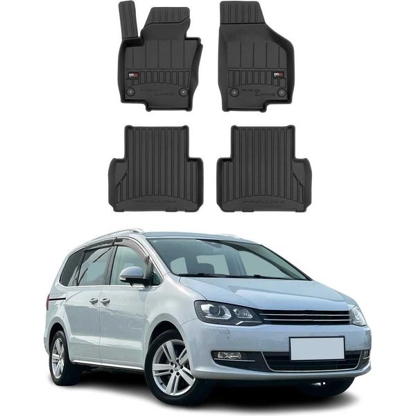 2010-2025 Vw Sharan Tappetini Tpe Nero 4 Pz-image
