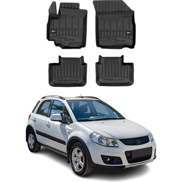 2006-2013 Suzuki SX4 Tappetini Tpe Nero 4 Pz-image