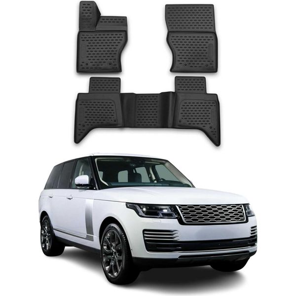 2015-2021 Land Rover Range Rover 4 Tappetini Tpe Nero 4 Pz-image