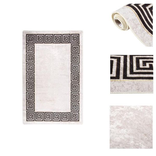 Vidaxl Tappeto Lavabile 160X230 Cm Beige Chiaro Antiscivolo - Tappeti-image
