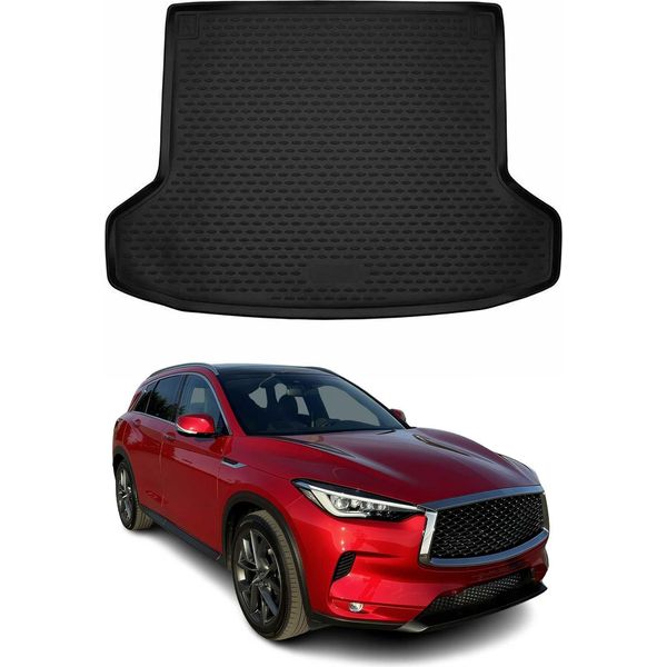 Tappetino Per Bagagliaio Vassoio Per Infiniti QX50 2018-2021 Gomma Tpe Nero-image
