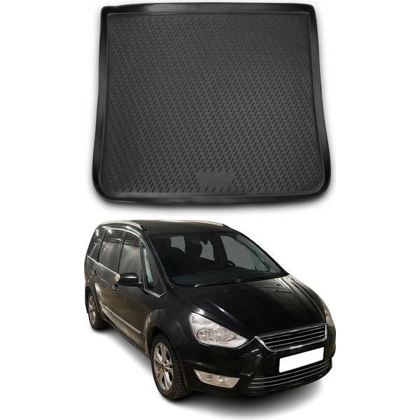 Tappetino Per Bagagliaio Vassoio Per Ford Galaxy 2006-2024 Gomma Tpe Nero-image
