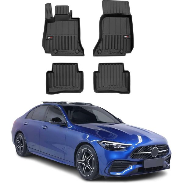 2021-2025 Mercedes Classe C W206 Tappetini Tpe Nero 4 Pz-image