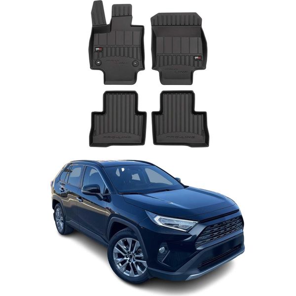 2018-2024 Toyota RAV4 Tappetini Tpe Nero 4 Pz-image