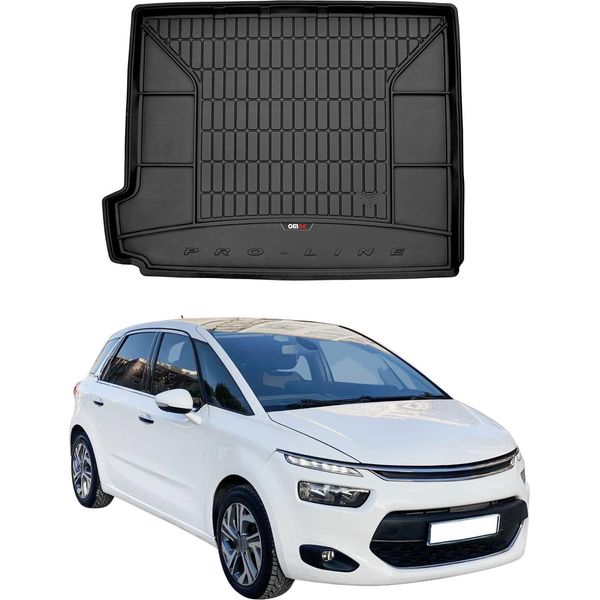 Omac Rivestimento Del Bagagliaio In Gomma Per Citroen C4 Grand Picasso 2013-2019 7 Posti Tpe-image