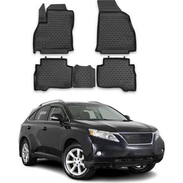 2009-2015 Lexus RX350 Tappetini Tpe Nero 4 Pezzi-image