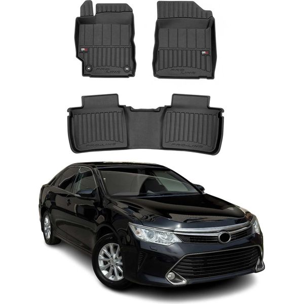 2012-2018 Toyota Camry Limo Tappetini Tpe Nero 3 Pezzi-image
