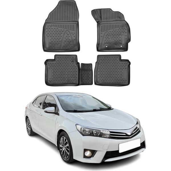 2014-2025 Toyota Corolla Tappetini Tpe Nero 4 Pz-image