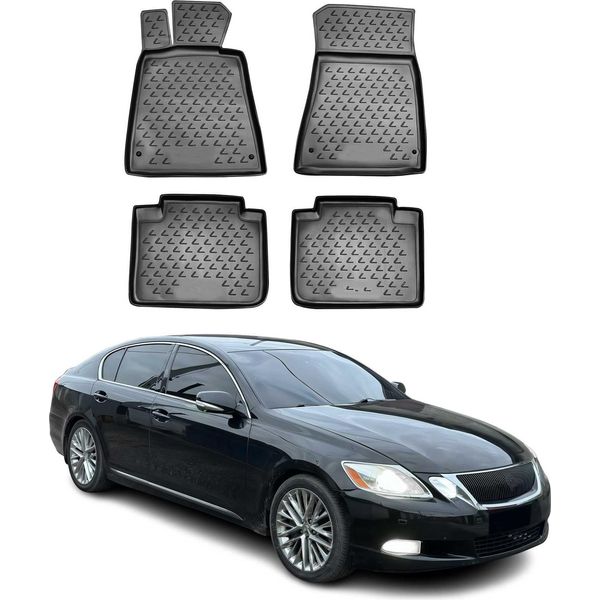 2008-2011 Lexus GS300 Tappetini Tpe Nero 4 Pezzi-image