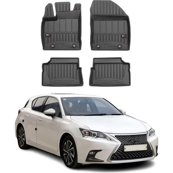 2011-2020 Lexus Ct200H Tappetini Tpe Nero 4 Pezzi-image