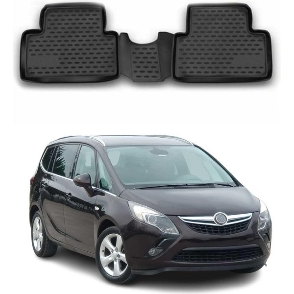 2011-2019 Opel Zafira C 7 Posti Tappetini Tpe Nero 2 Pz-image