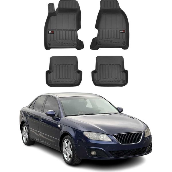 2008-2014 Seat Exeo Tappetini Tpe Nero 4 Pz-image