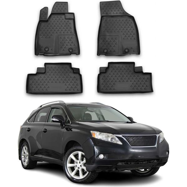 2008-2015 Lexus RX350 Tappetini Tpe Nero 4 Pezzi-image