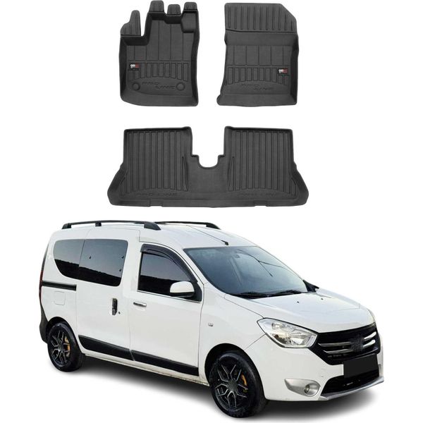 2012-2021 Dacia Dokker Tappetini Tpe Nero 3 Pz-image