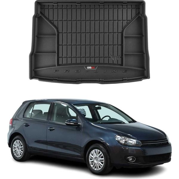 Omac Rivestimento Del Bagagliaio In Gomma Per Vw Golf 2008-2012 Rivestimento Del Bagagliaio In Tpe Nero-image