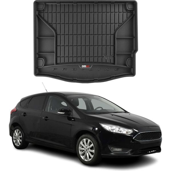 Omac Rivestimento In Gomma Per Ford Focus Hatchback 2010-2018 5 Porte Tpe Nero-image