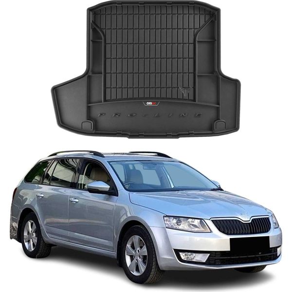 Omac Rivestimento Del Bagagliaio In Gomma Per Skoda Octavia Estate 2012-2019 Rivestimento Del Bagagliaio Tpe-image