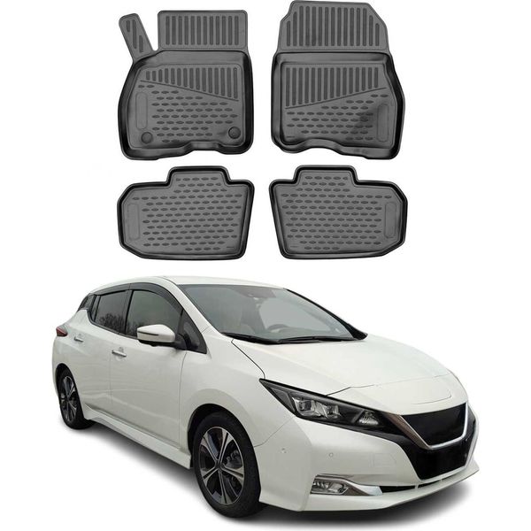 2017-2024 Nissan Leaf Tappetini Tpe Nero 4 Pezzi-image