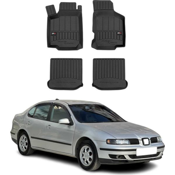 1999-2004 Seat Toledo Tappetini Tpe Nero 4 Pz-image