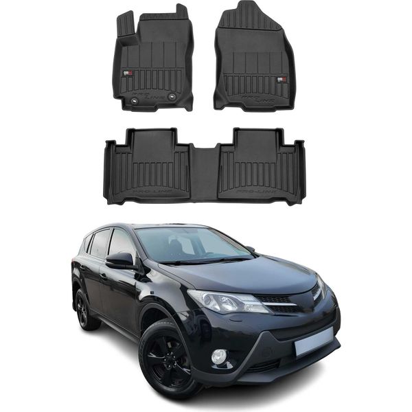 2015-2018 Toyota RAV4 Tappetini Tpe Nero 4 Pz-image
