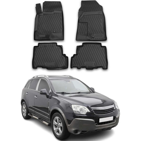 2006-2017 Opel Antara Tappetini Tpe Nero 4 Pz-image