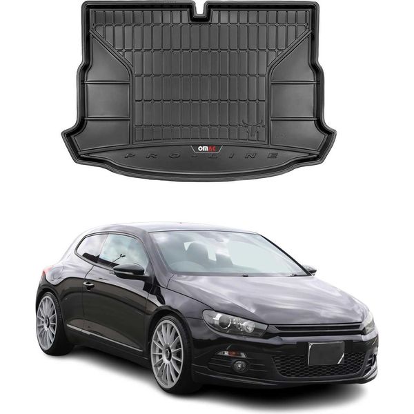 Omac Rivestimento Del Bagagliaio In Gomma Per Vw Scirocco 2007-2017 Rivestimento Del Bagagliaio In Tpe Nero-image