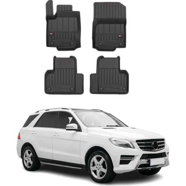 2011-2019 Mercedes Classe M W166 Gle C292 Tappetini Tpe Nero 4 Pz-image