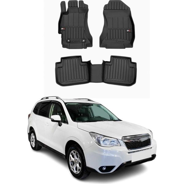 2012-2018 Subaru Forester Iv Sj Tappetini Tpe Nero 3 Pz-image