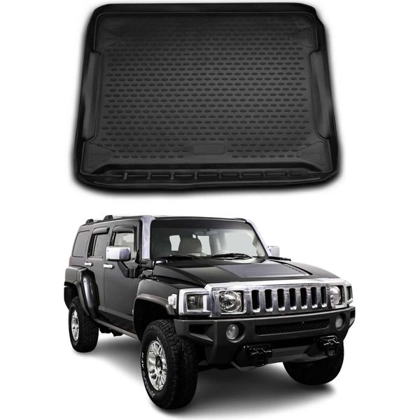 Tappetino Per Bagagliaio Vassoio Per Hummer H3 2006-2010 Gomma Tpe Nero-image