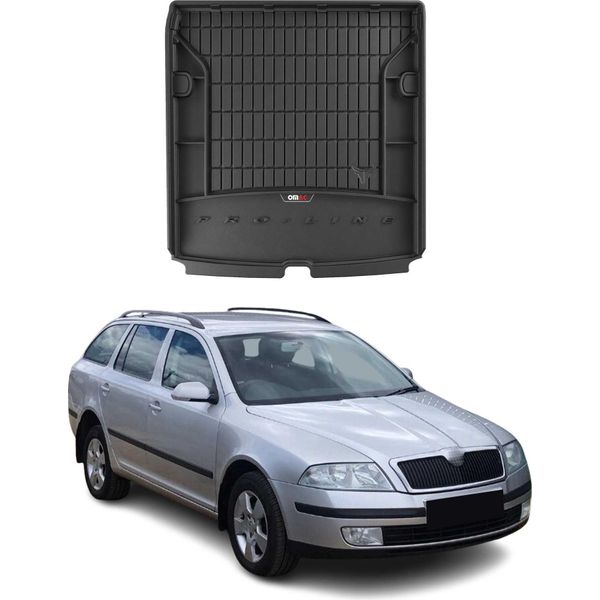 Omac Rivestimento Del Bagagliaio In Gomma Per Skoda Octavia Estate 2004-2013 Rivestimento Del Bagagliaio In Tpe-image