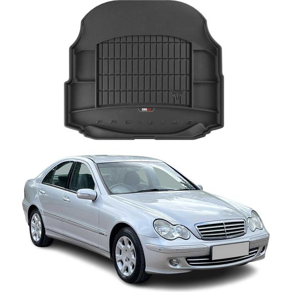 Omac Rivestimento In Gomma Per Mercedes Classe C W203 2000-2006 Tpe Nero-image