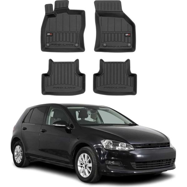 2012-2024 Vw Golf Vii Golf Vii Alltrack Omac Tappetini In Gomma Premium Tpe Nero-image