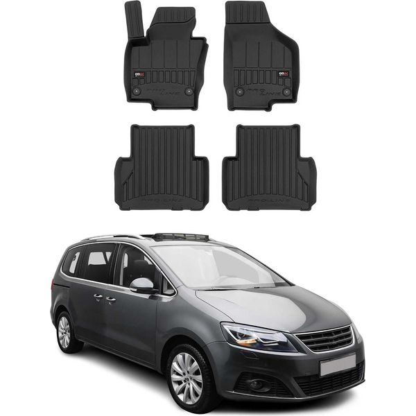 2010-2020 Seat Alhambra Tappetini Tpe Nero 4 Pz-image