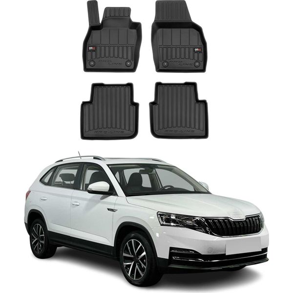 2019-2025 Skoda Kamiq Tappetini Tpe Nero 4 Pz-image
