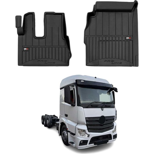 2011-2019 Mercedes Actros MP4 Tappetini Tpe Nero 2 Pezzi-image