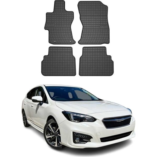 2016-2025 Subaru Impreza Tappetini In Gomma Nera 4 Pz-image