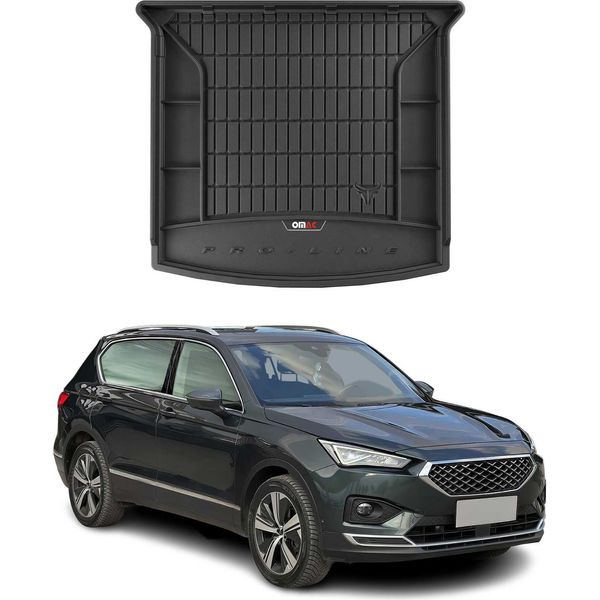 Omac Rivestimento Del Bagagliaio In Gomma Per Seat Tarraco 2017-2025 Pieghevole 3A Fila Nero-image