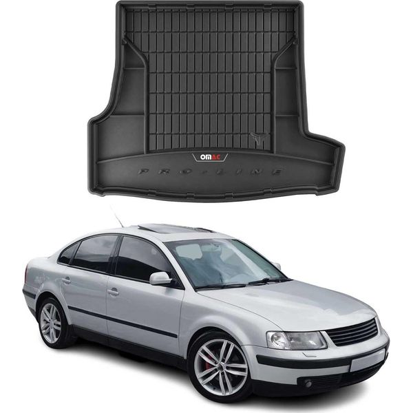 Omac Rivestimento Del Bagagliaio In Gomma Per Vw Passat B5 1996-2005 Notchback Tpe Nero-image
