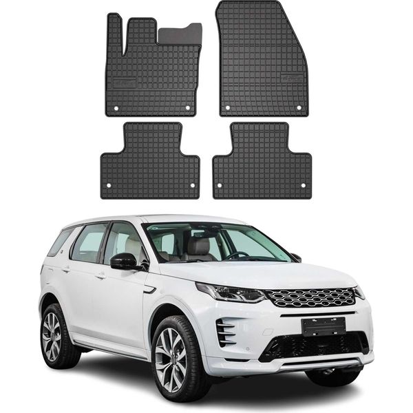 2014-2025 Land Rover Discovery Sport Tappetini In Gomma Nera 4 Pz-image