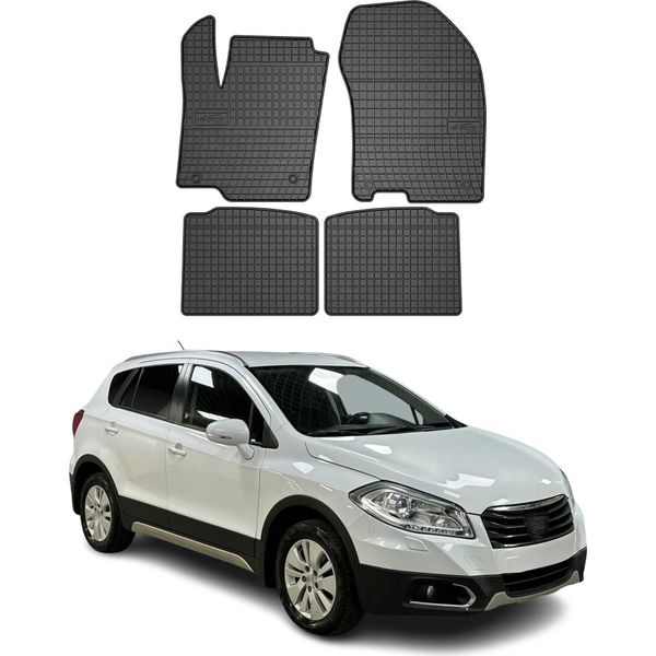2013-2018 Suzuki SX4 S -Cross Tappetini In Gomma Nera 4 Pz-image