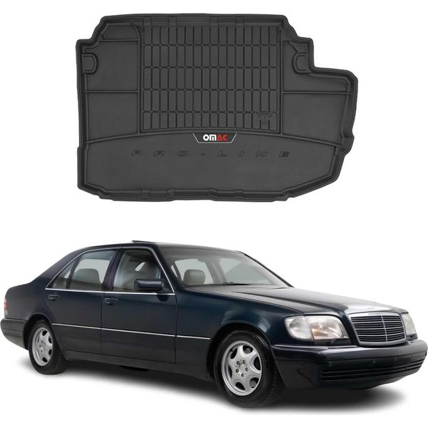 Omac Rivestimento In Gomma Per Mercedes Classe S W220 1998-2005 Tpe Nero-image
