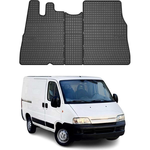 1994-2006 Citroen Jumper Tappetini In Gomma Nera 3 Pz-image