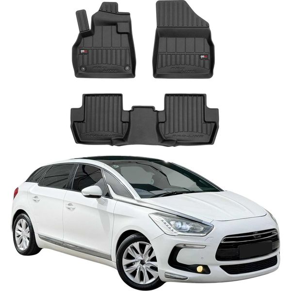 2011-2015 Citroen DS5 Tappetini Tpe Nero 3 Pz-image