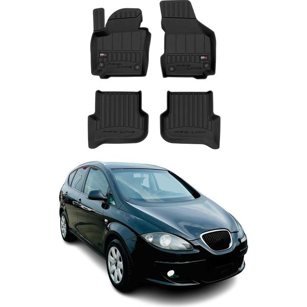 2004-2015 Seat Altea Tappetini Tpe Nero 4 Pezzi-image