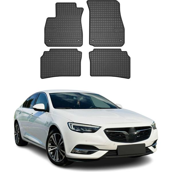 2017-2025 Opel Insignia B Tappetini In Gomma Nera 4 Pz-image